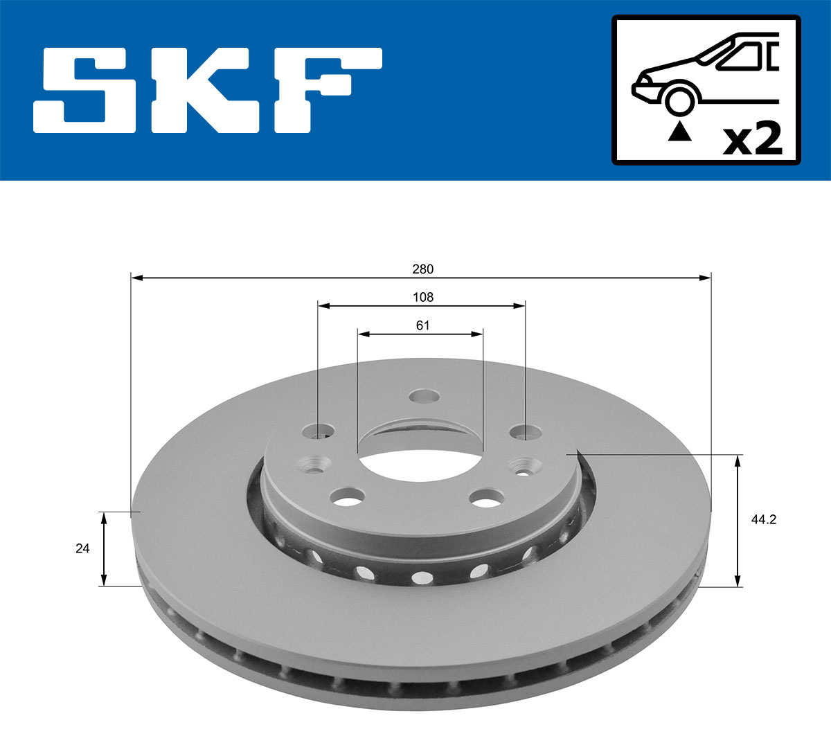 SKF Remschijf VKBD 80017 V2