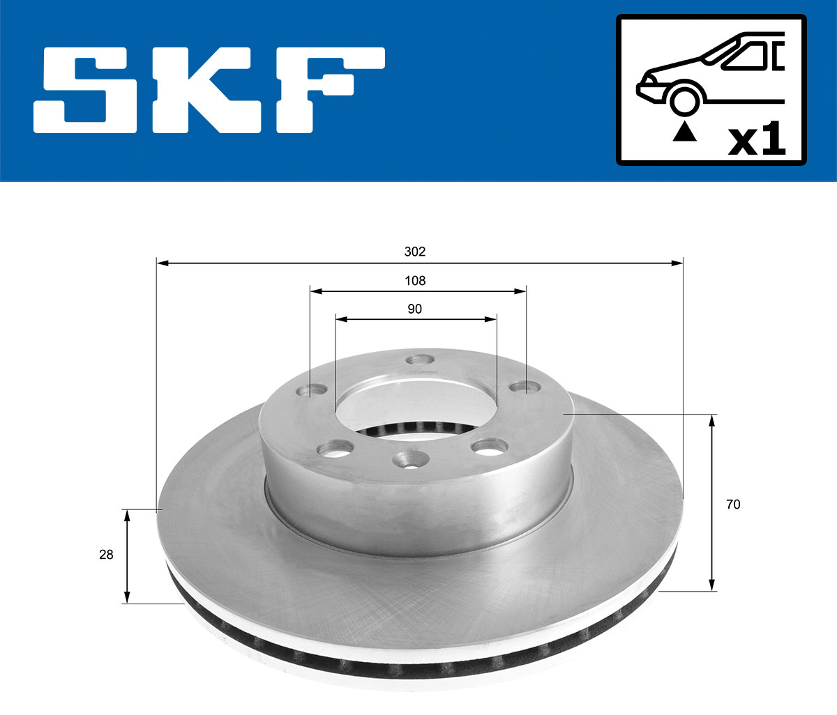 SKF Remschijven VKBD 80035 V1