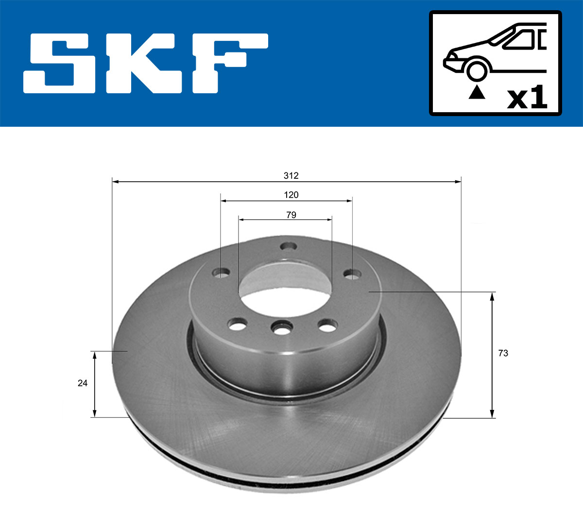 SKF Remschijf VKBD 80039 V1
