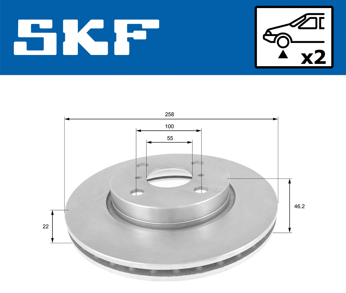 SKF Remschijf VKBD 80080 V2