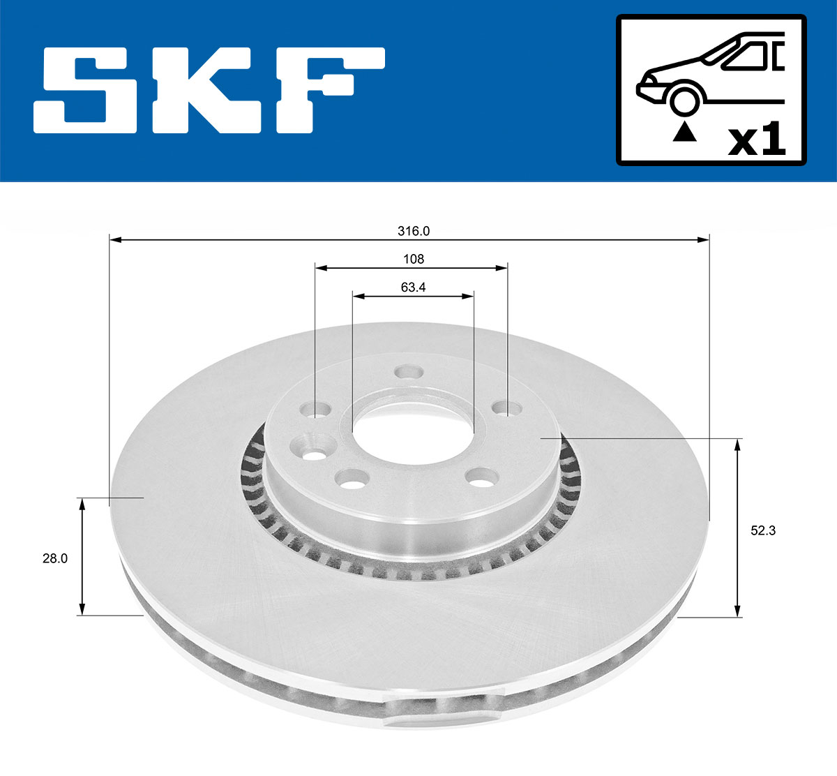SKF Remschijven VKBD 80116 V1