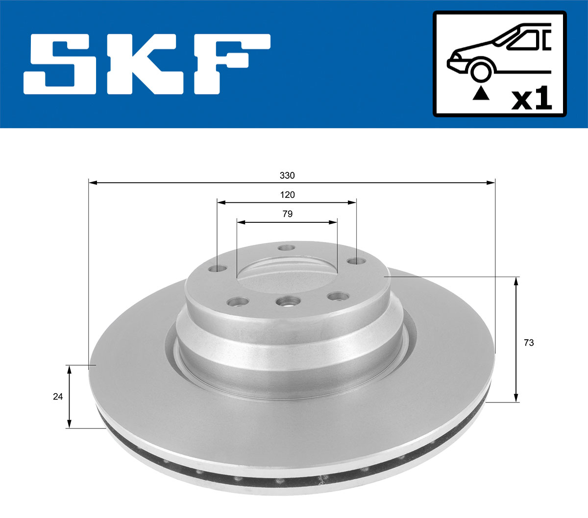 SKF Remschijven VKBD 80124 V1