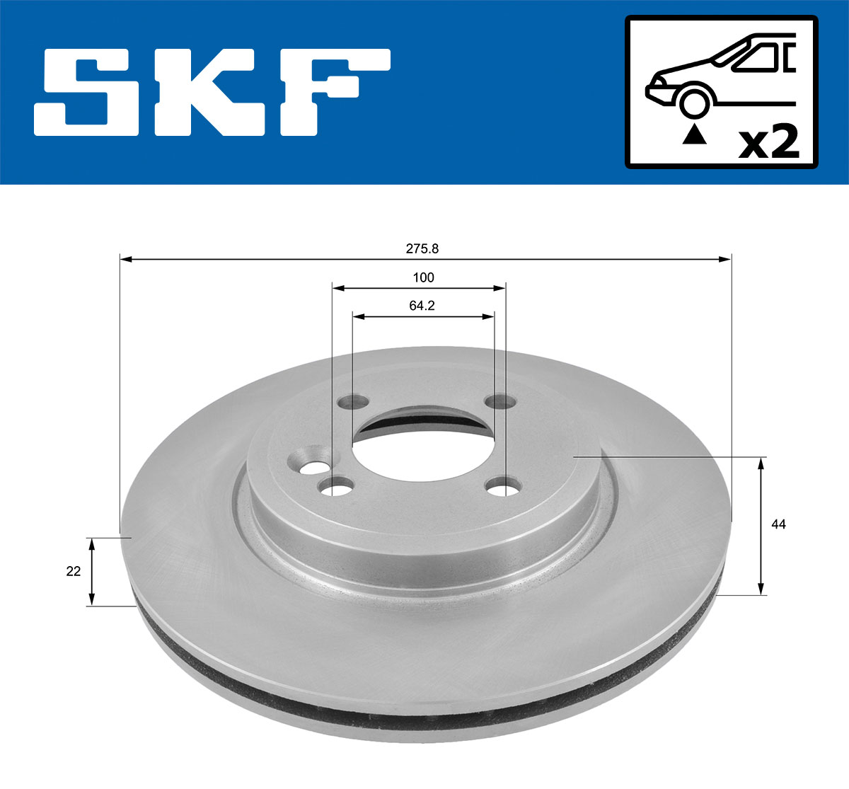 SKF Remschijven VKBD 80130 V2