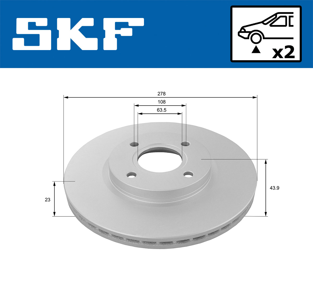 SKF Remschijf VKBD 80134 V2