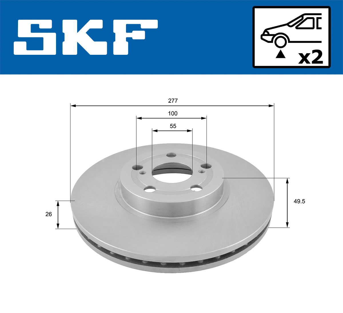 SKF Remschijven VKBD 80152 V2