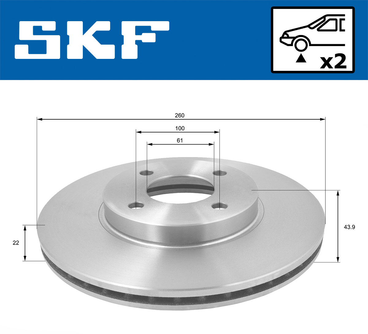 SKF Remschijf VKBD 80166 V2