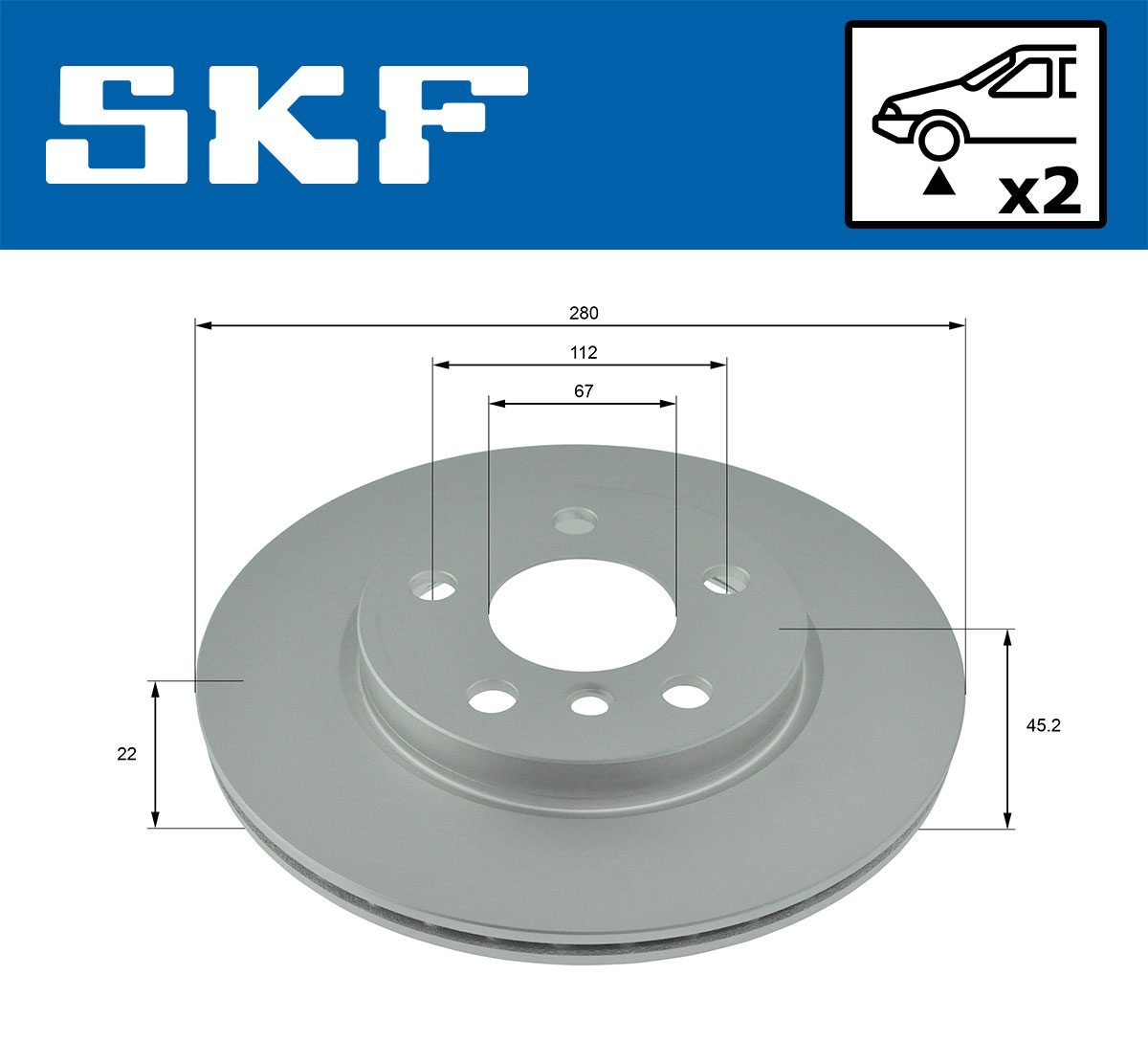 SKF Remschijven VKBD 80244 V2