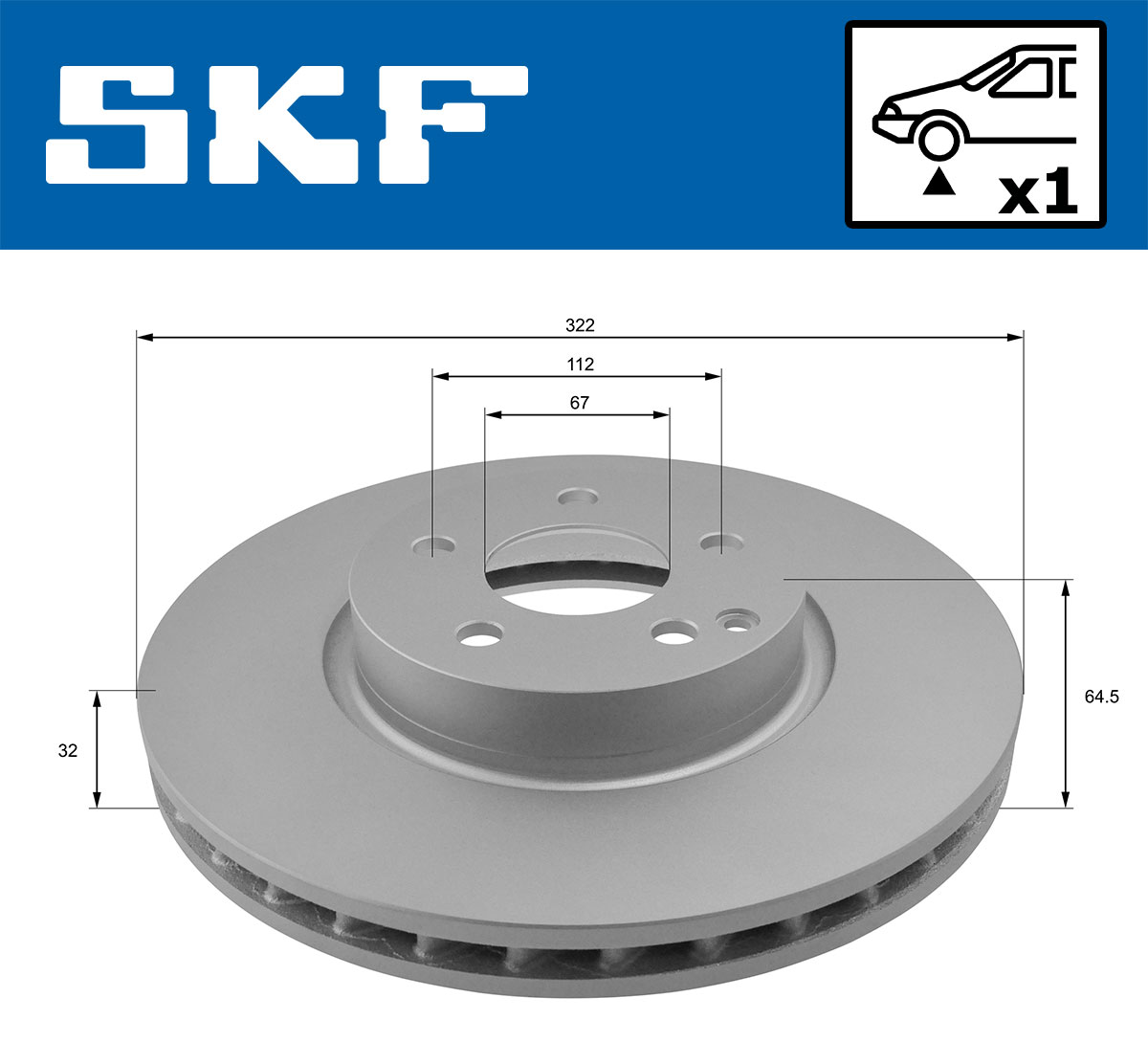 SKF Remschijven VKBD 80257 V1