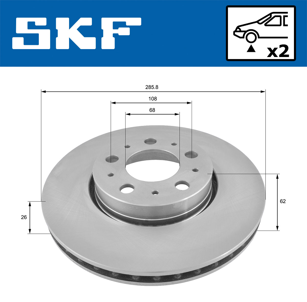 SKF Remschijven VKBD 80261 V2