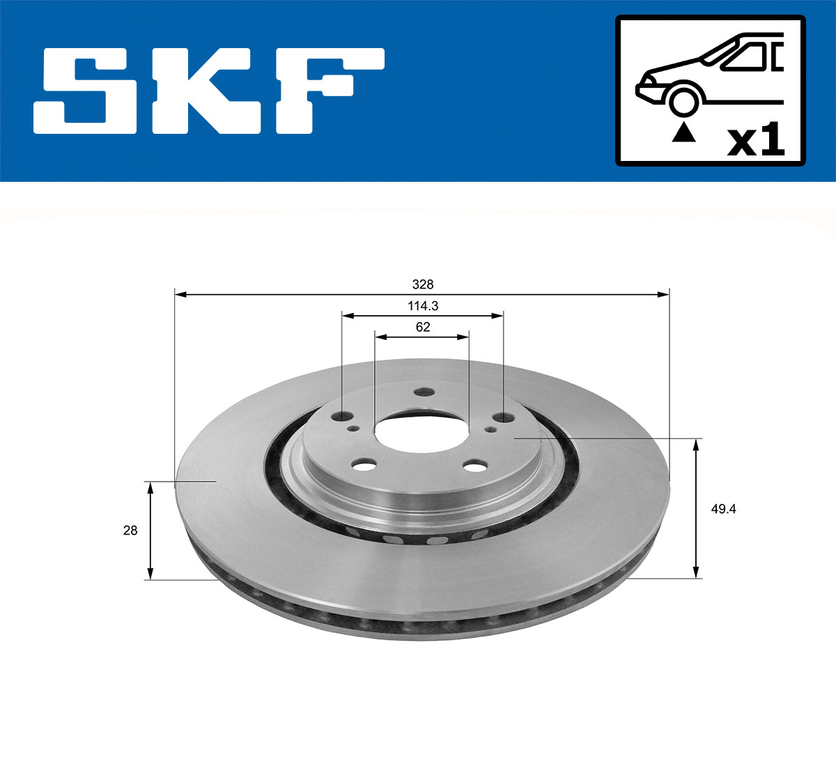 SKF Remschijf VKBD 80342 V1