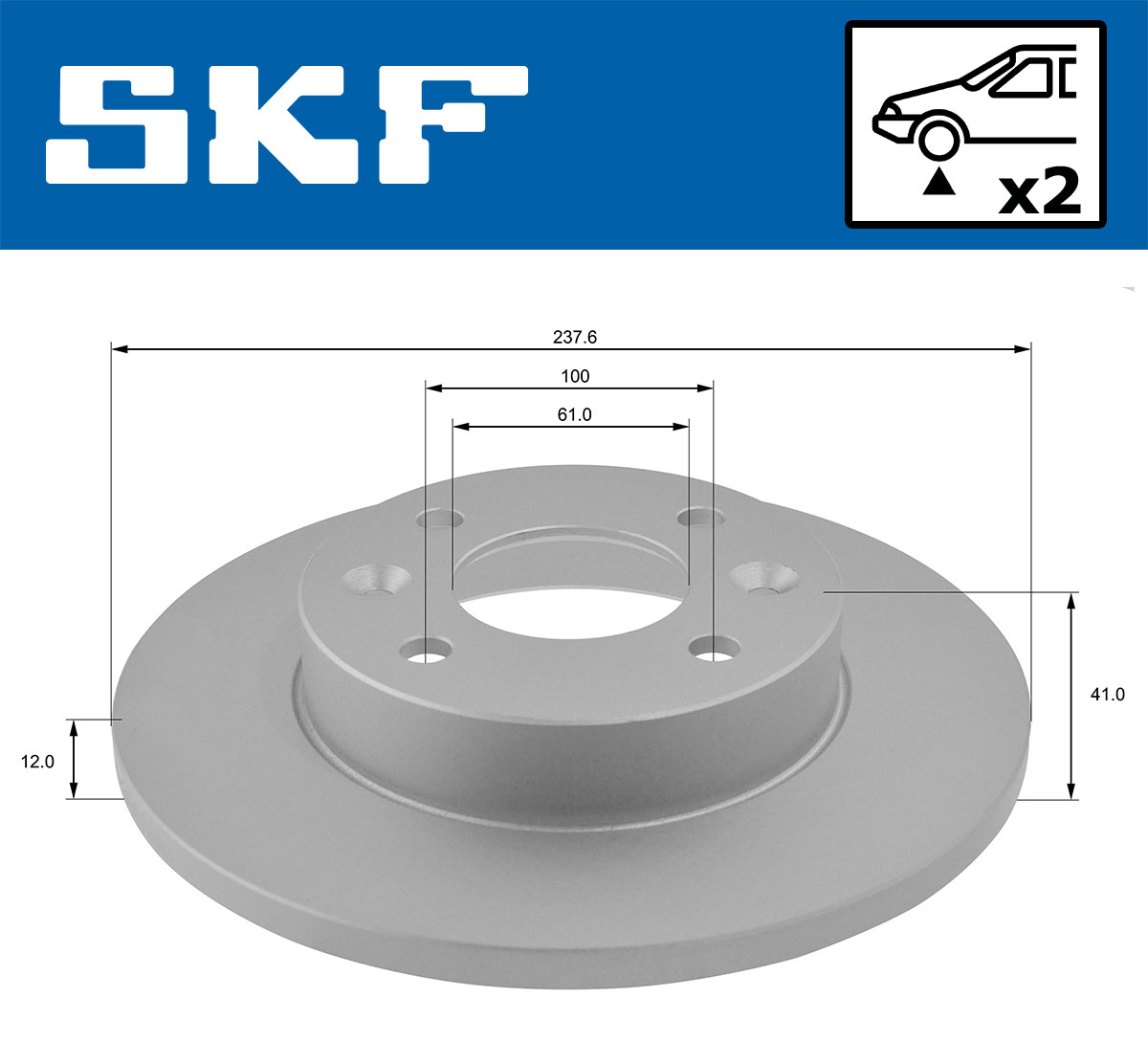 SKF Remschijf VKBD 80343 S2