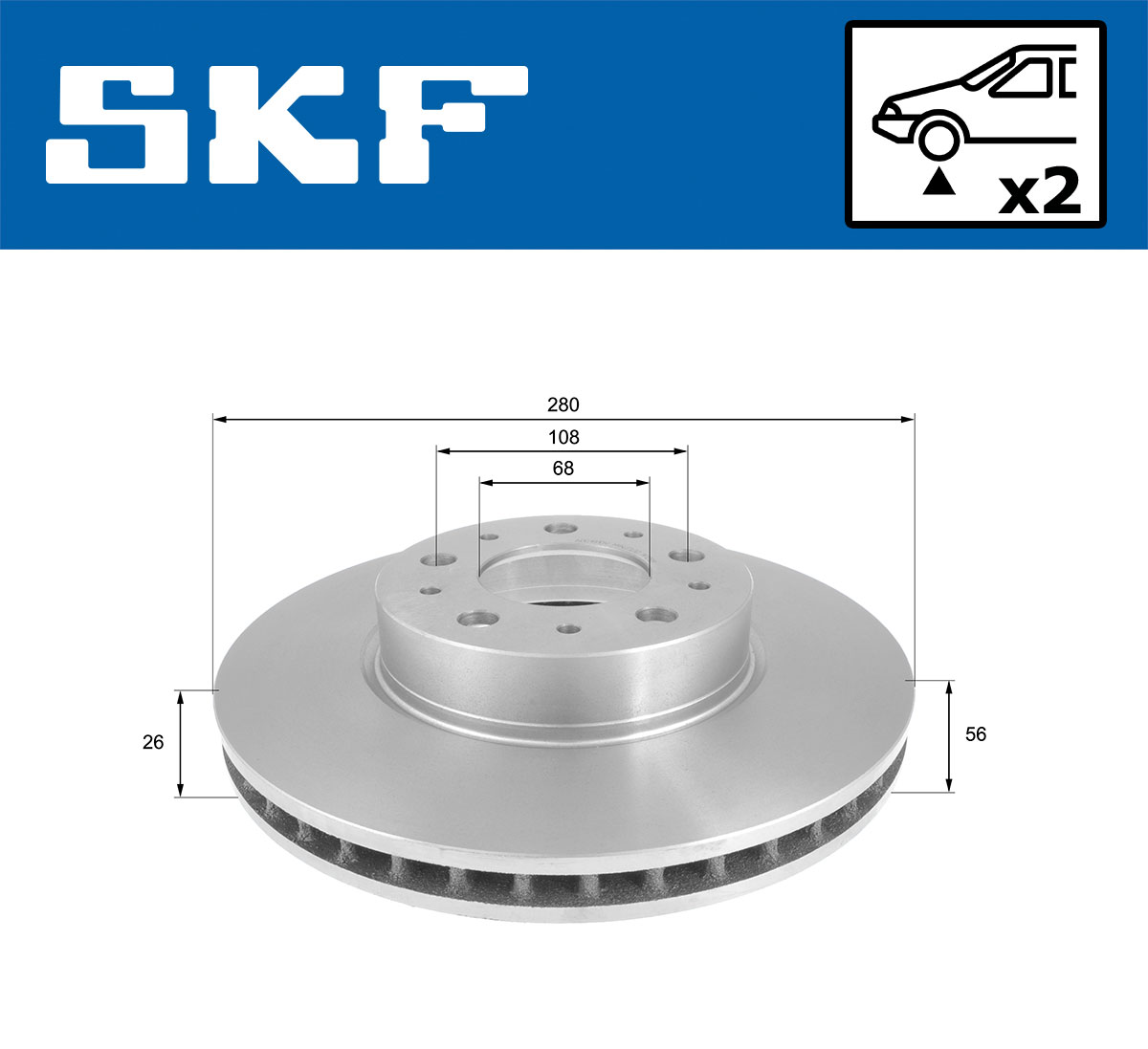 SKF Remschijf VKBD 80382 V2