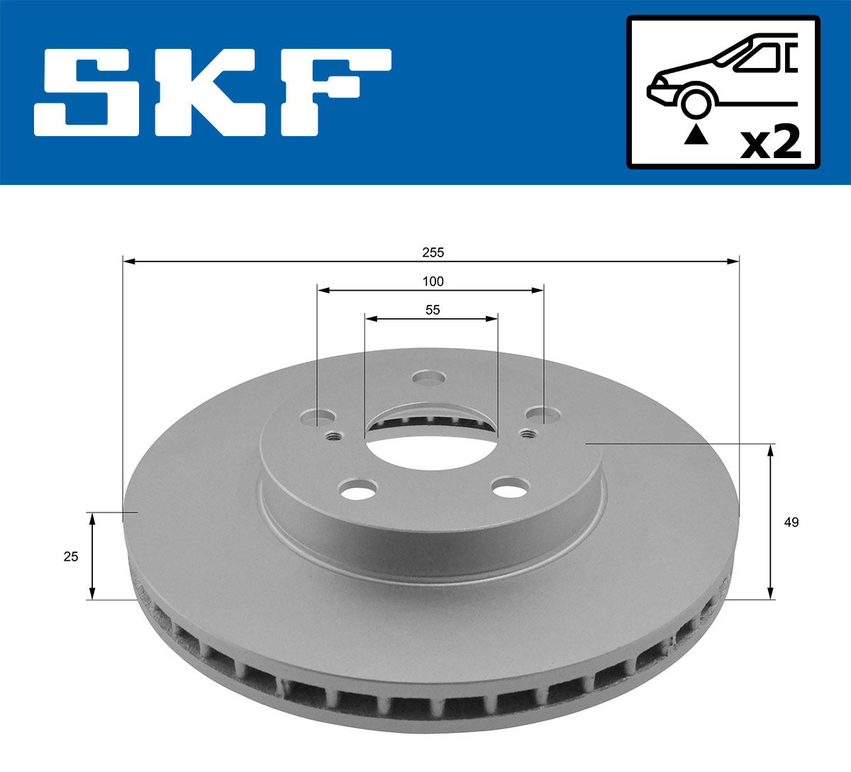 SKF Remschijf VKBD 80383 V2