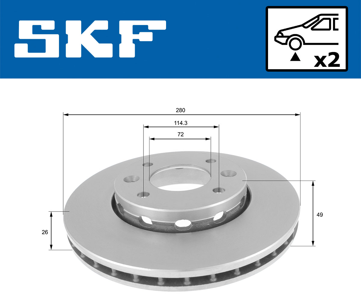 SKF Remschijf VKBD 80387 V2