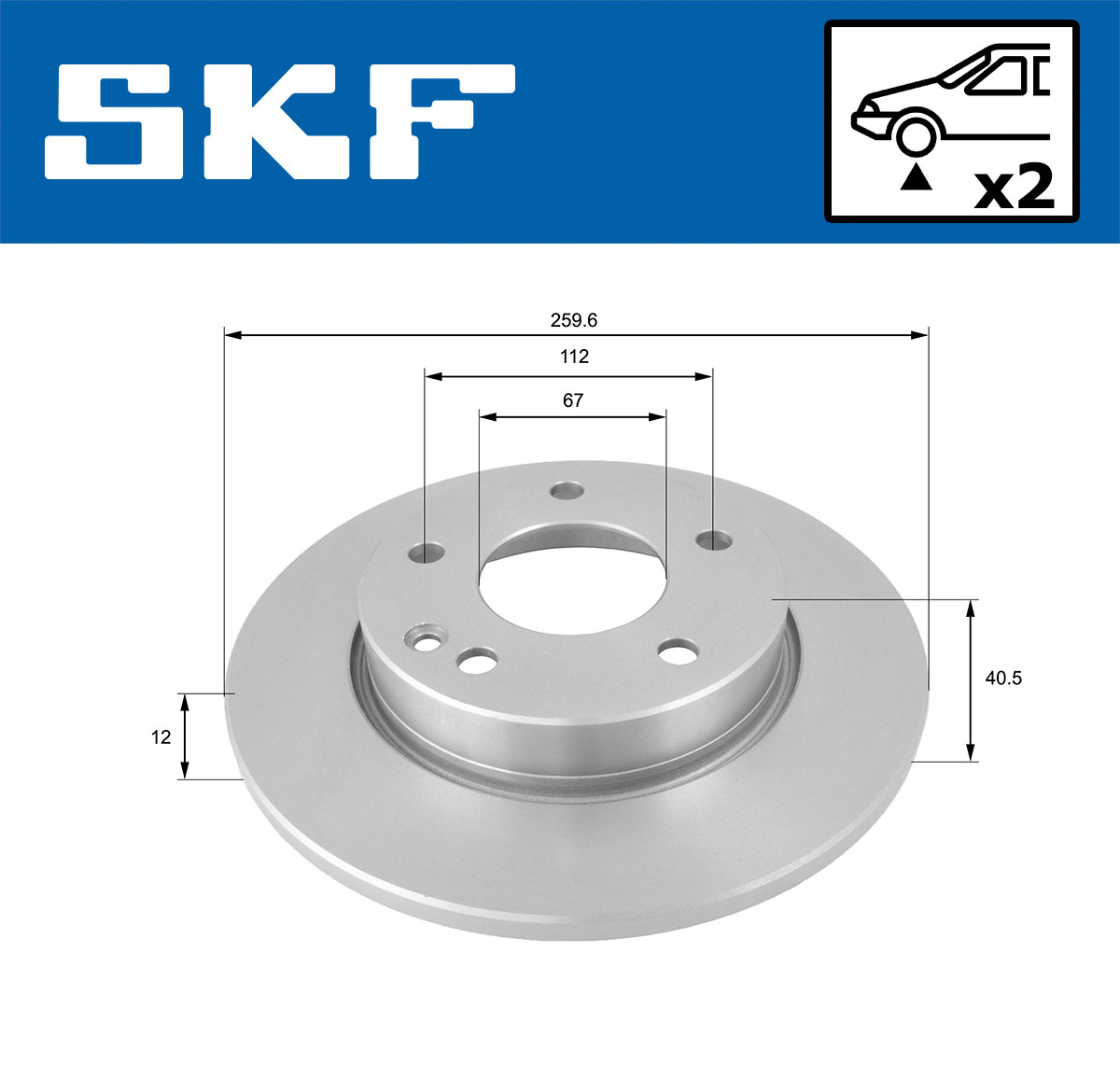 SKF Remschijf VKBD 80396 S2