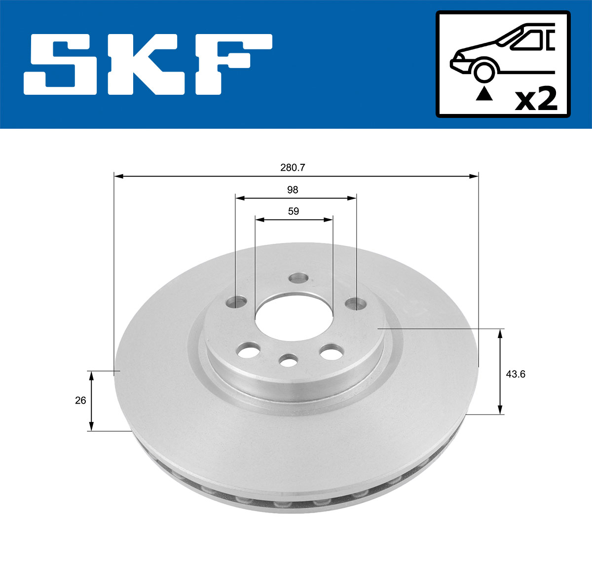 SKF Remschijf VKBD 80400 V2