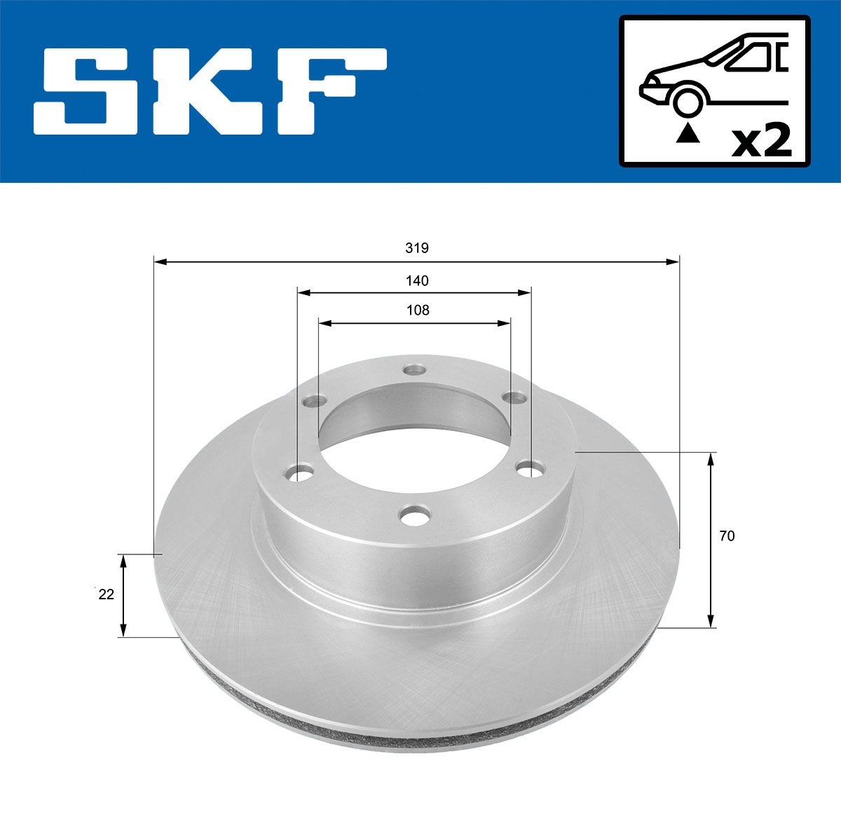 SKF Remschijf VKBD 80403 V2
