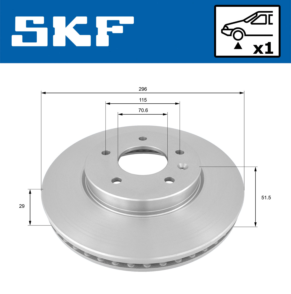 SKF Remschijf VKBD 80407 V1