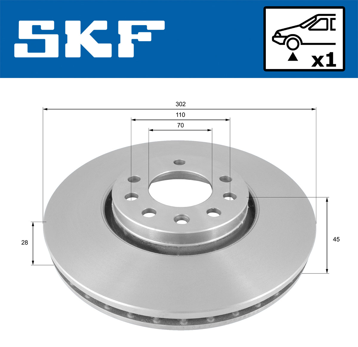 SKF Remschijf VKBD 80411 V1