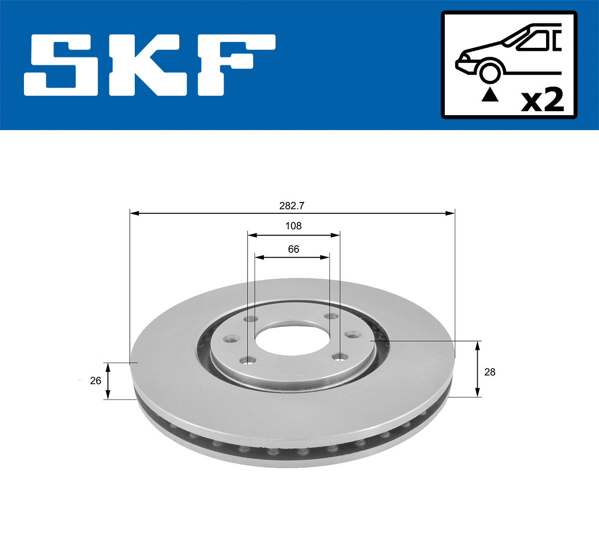 SKF Remschijf VKBD 80412 V2