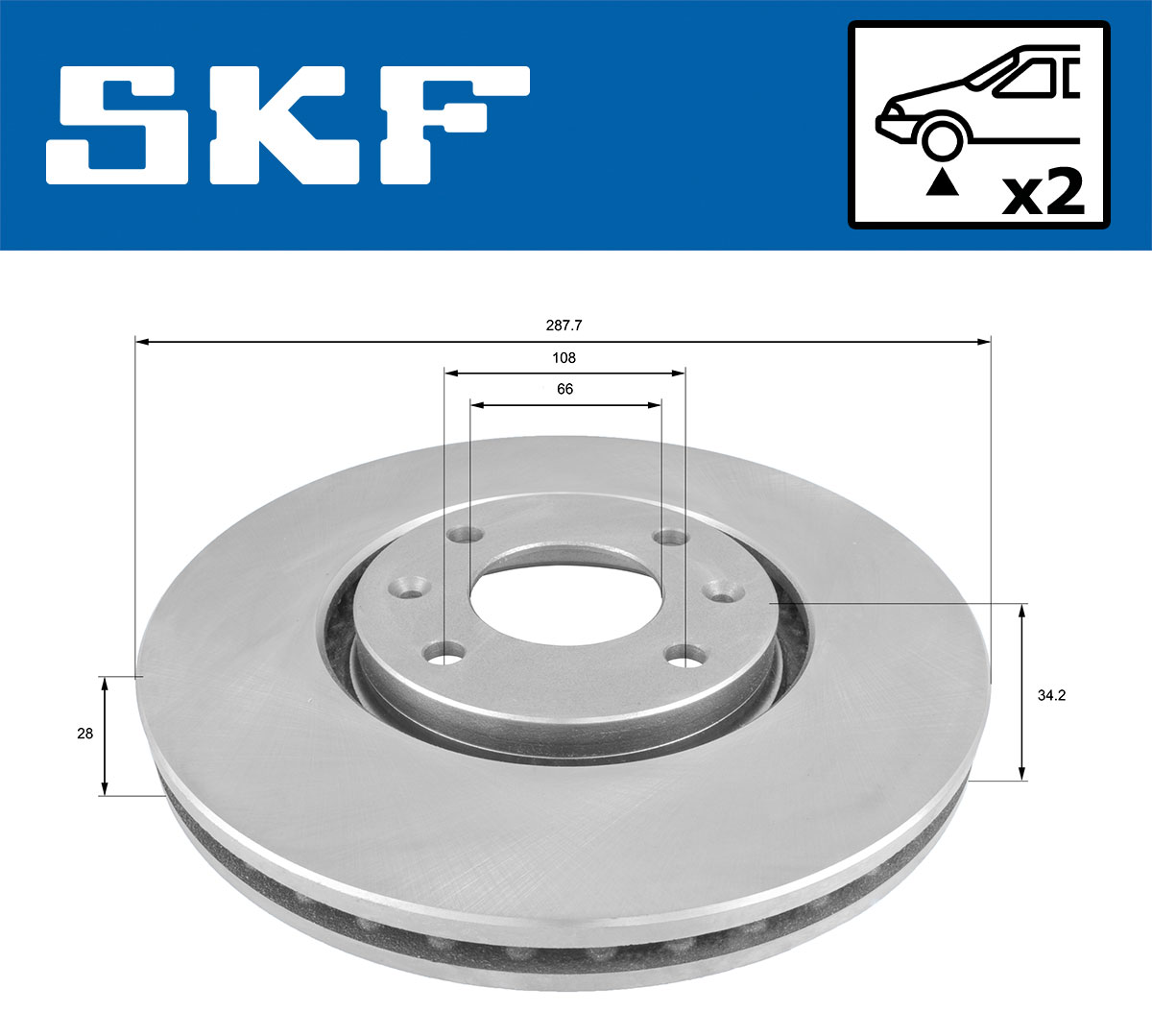 SKF Remschijf VKBD 80428 V2