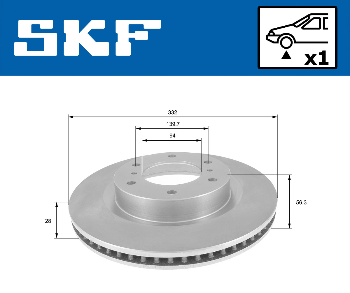 SKF Remschijf VKBD 80433 V1