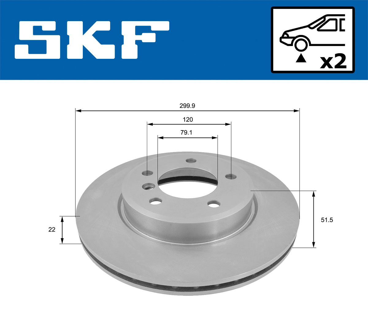 SKF Remschijf VKBD 80436 V2