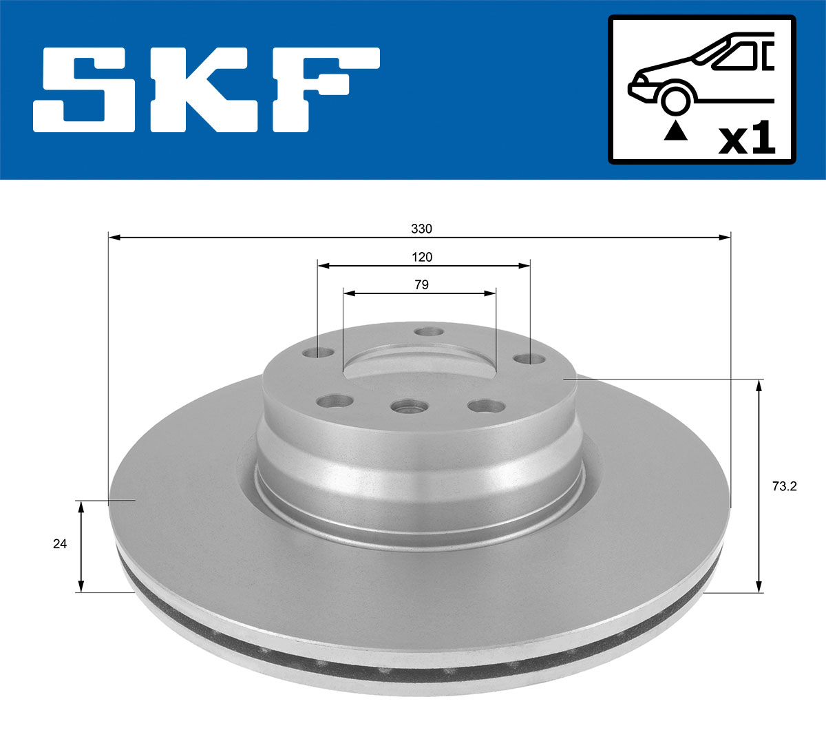 SKF Remschijf VKBD 80448 V1