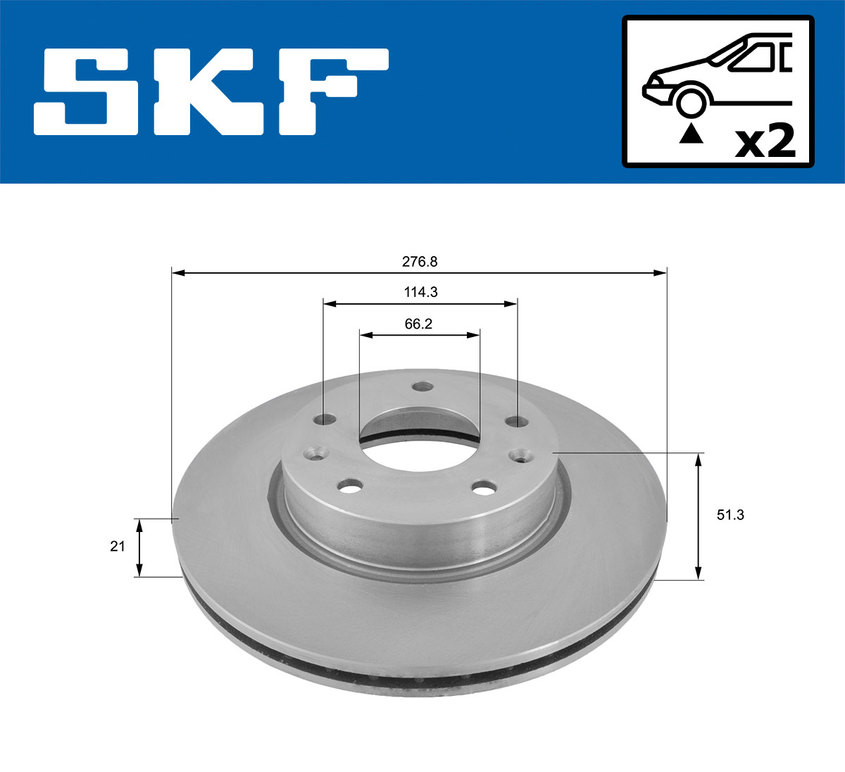 SKF Remschijf VKBD 80450 V2