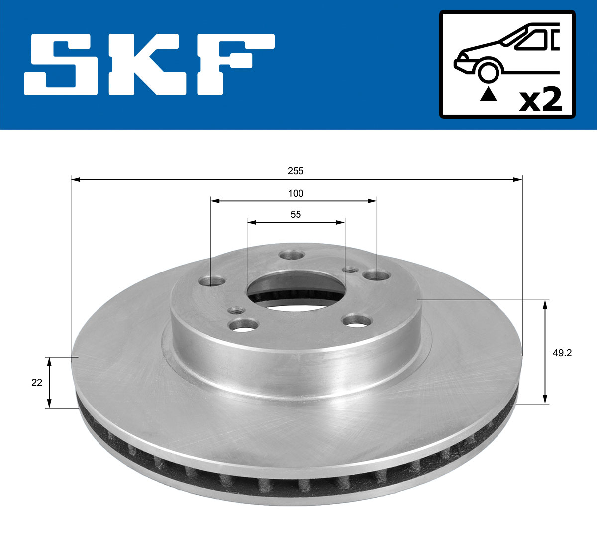 SKF Remschijf VKBD 80453 V2