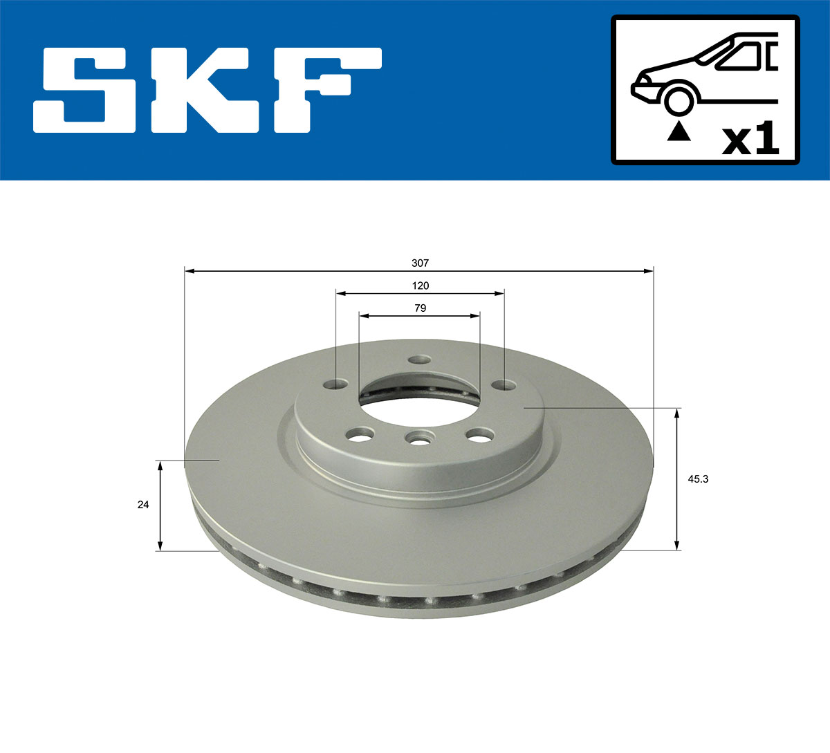 SKF Remschijf VKBD 80459 V1