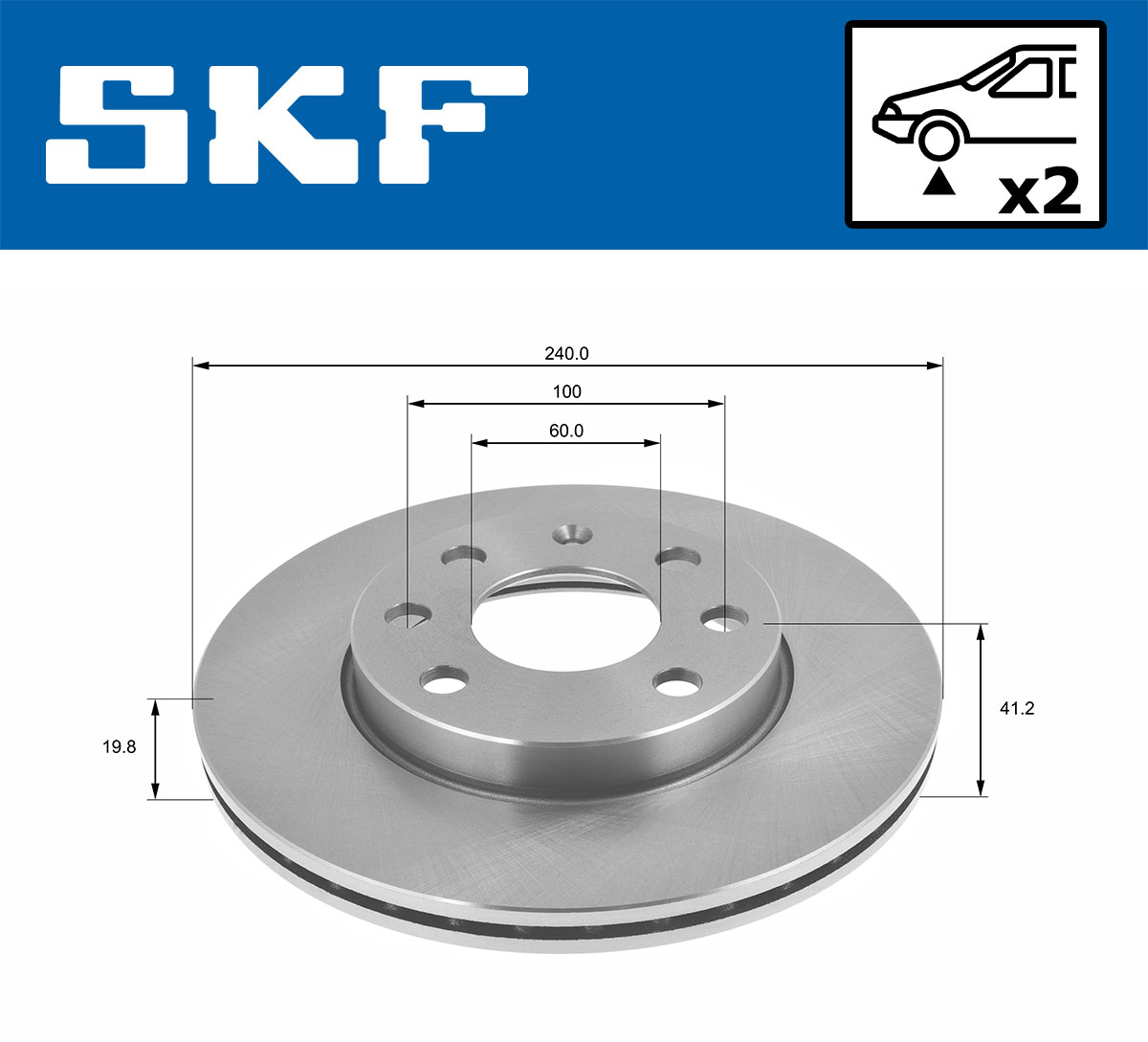 SKF Remschijf VKBD 80464 V2