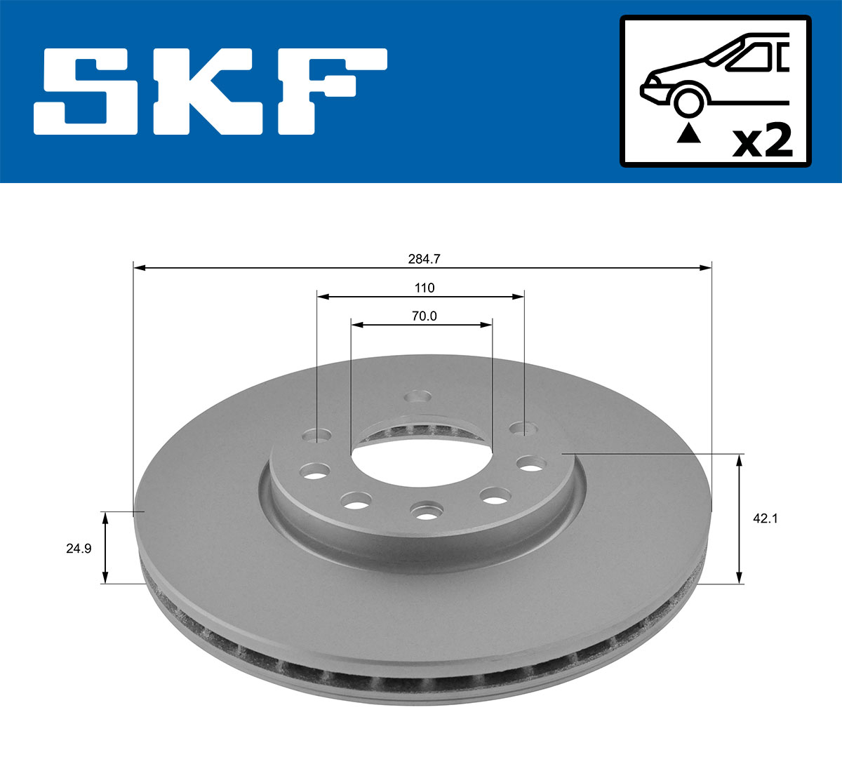 SKF Remschijf VKBD 80478 V2