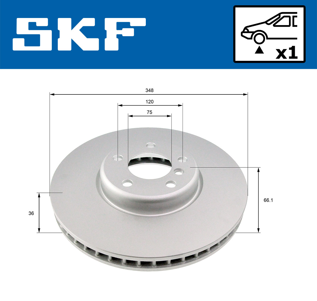 SKF Remschijf VKBD 80484 V1