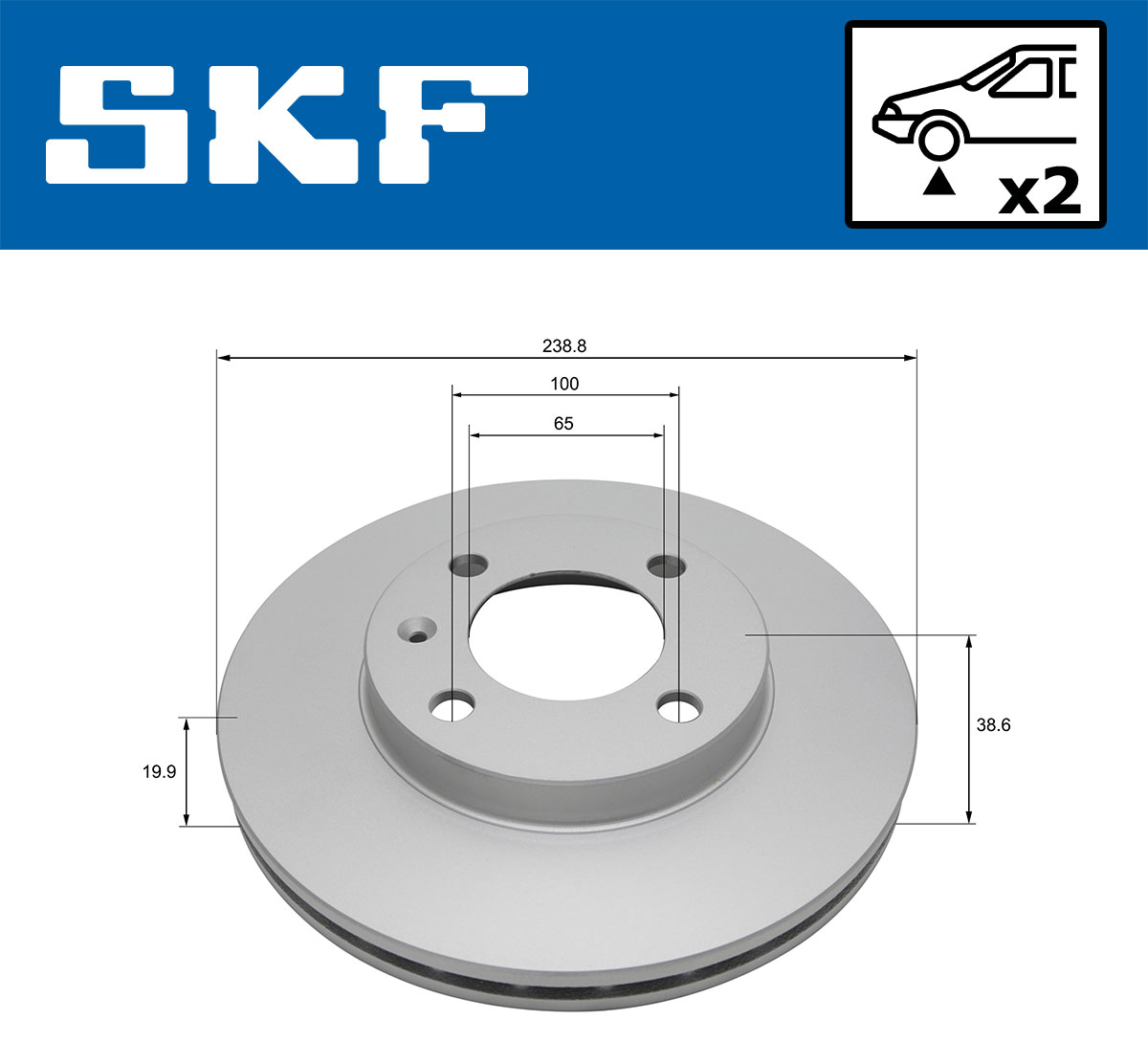 SKF Remschijf VKBD 80489 V2