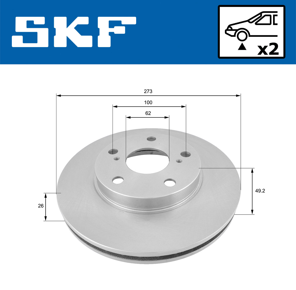 SKF Remschijf VKBD 80494 V2