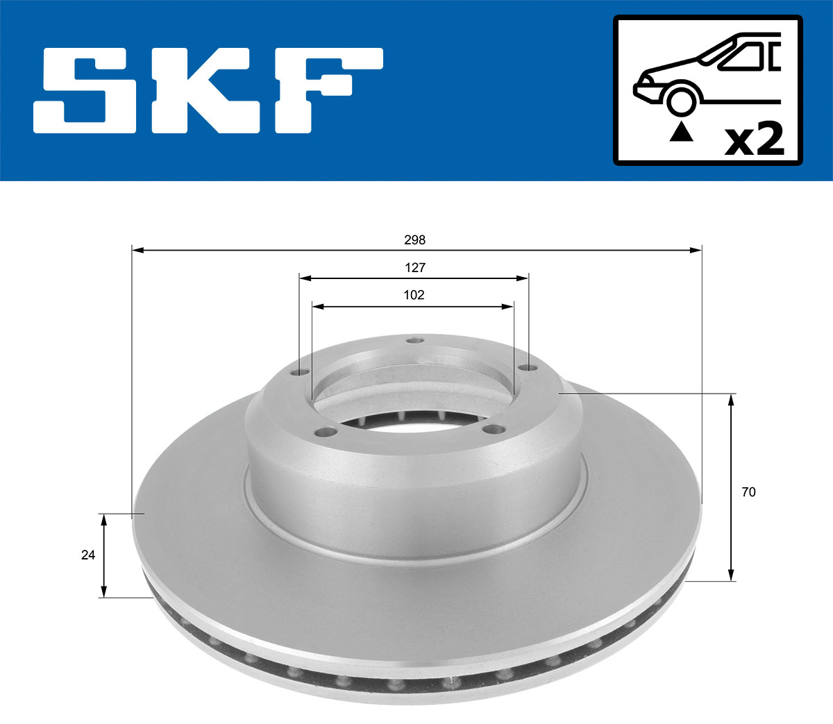 SKF Remschijf VKBD 80504 V1