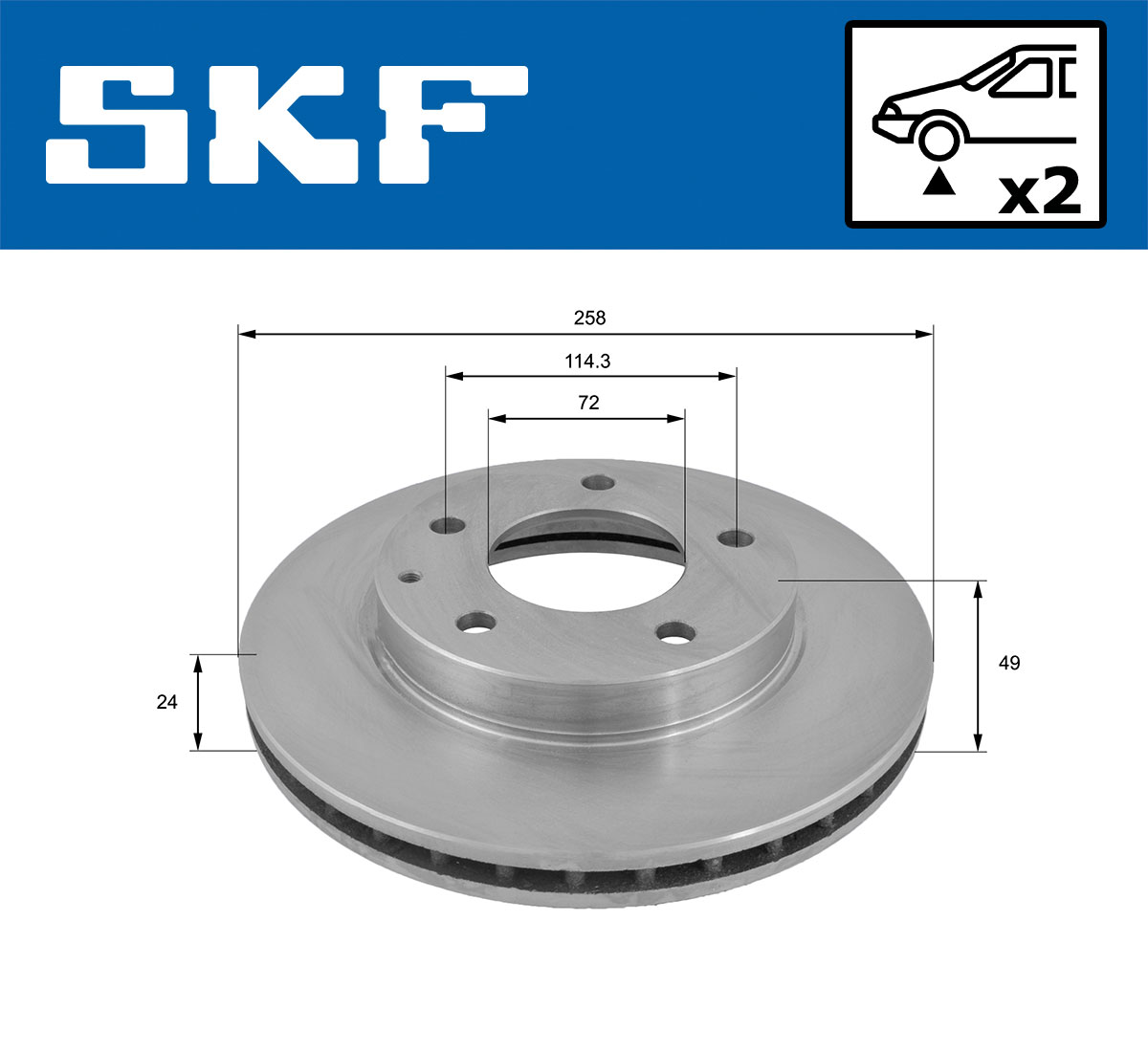 SKF Remschijf VKBD 80518 V2