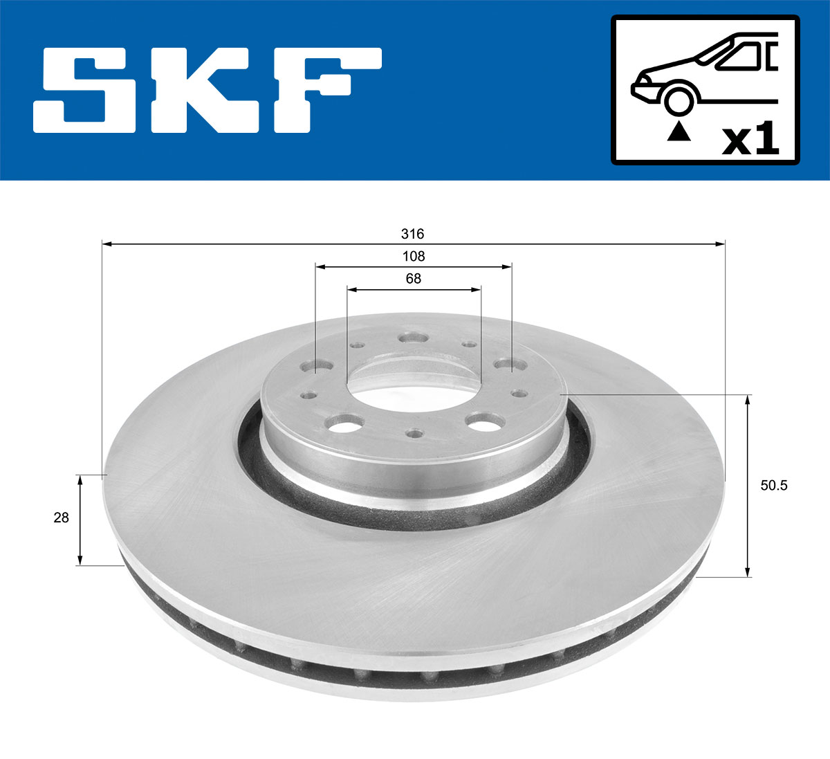 SKF Remschijf VKBD 80522 V1