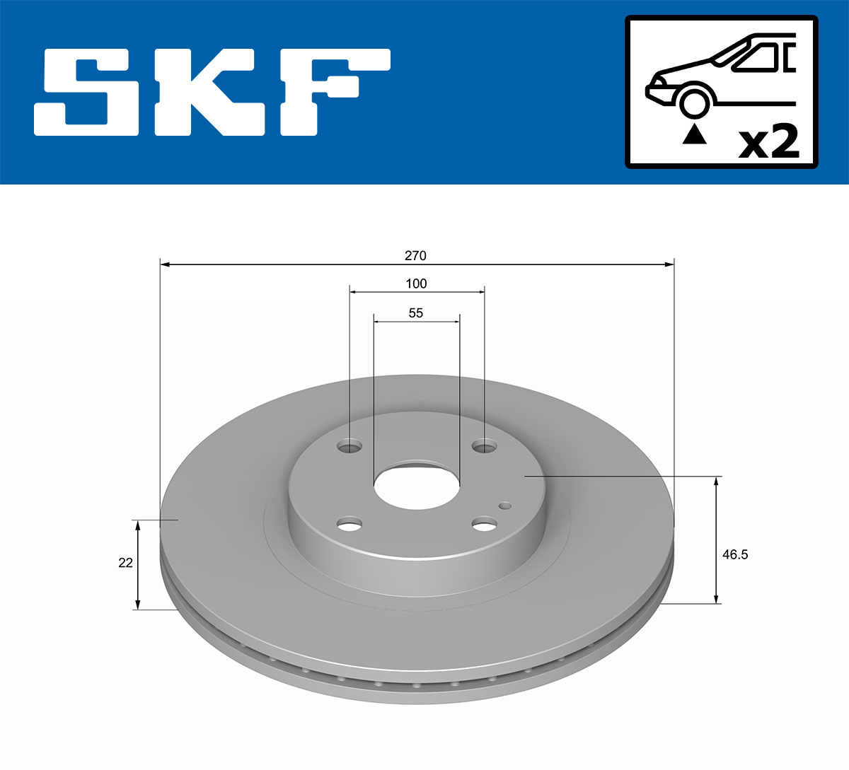 SKF Remschijf VKBD 80530 V2