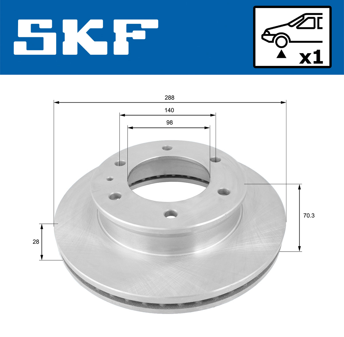 SKF Remschijf VKBD 80538 V1