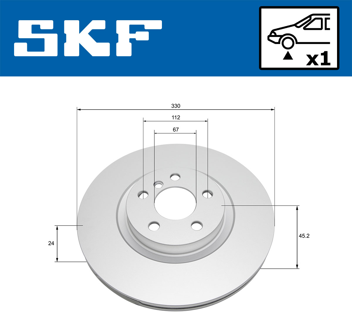 SKF Remschijf VKBD 80546 V1