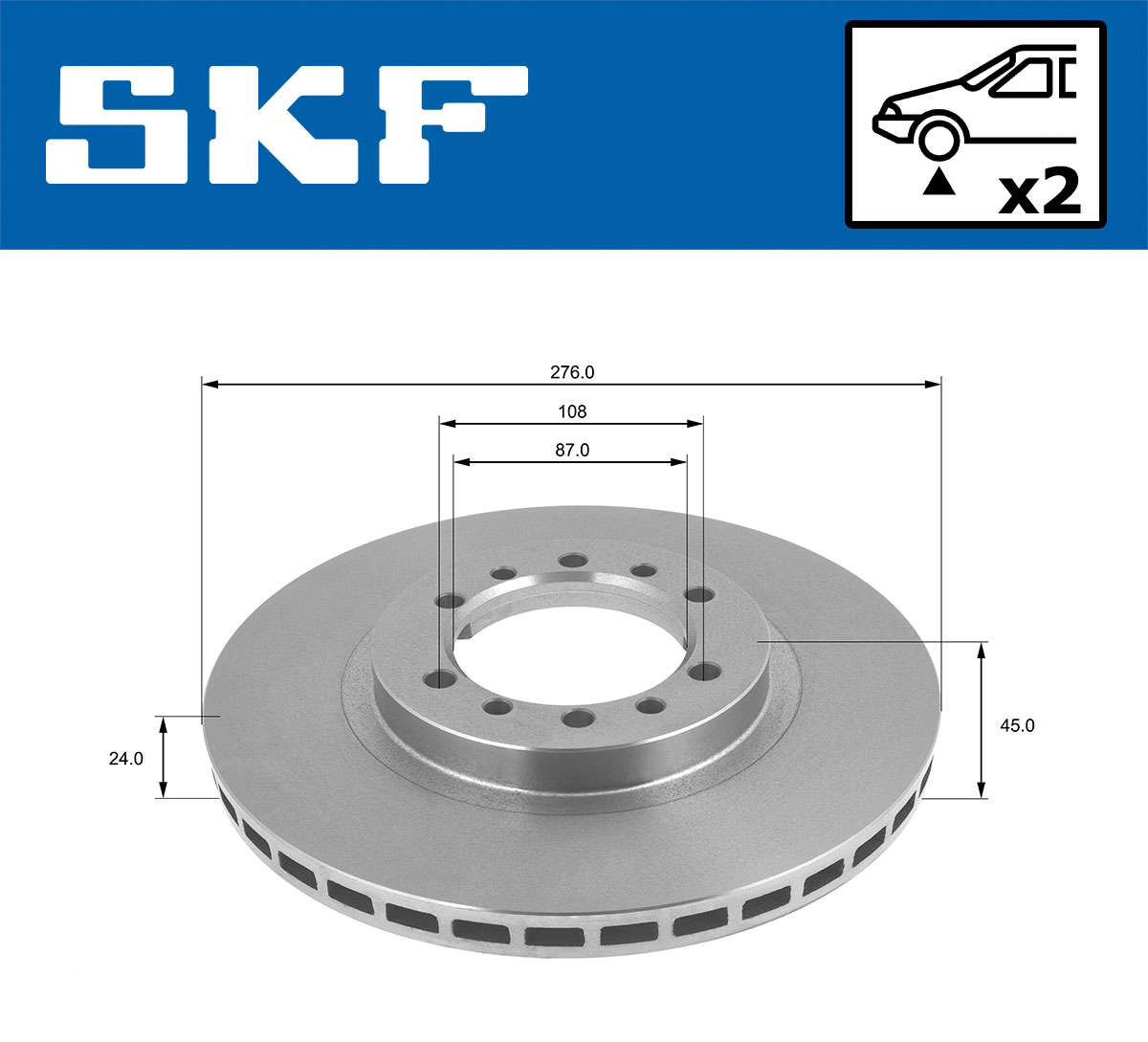 SKF Remschijf VKBD 80550 V2
