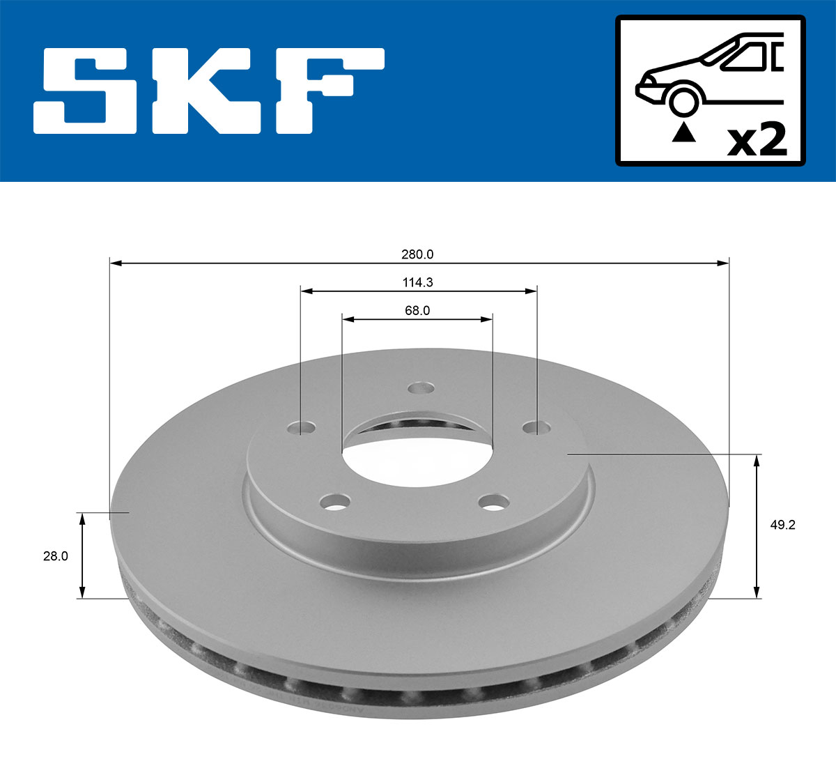 SKF Remschijf VKBD 80551 V2