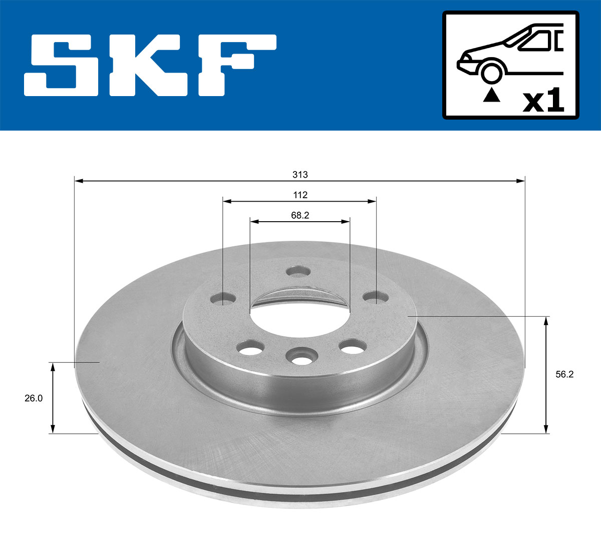 SKF Remschijf VKBD 80557 V1