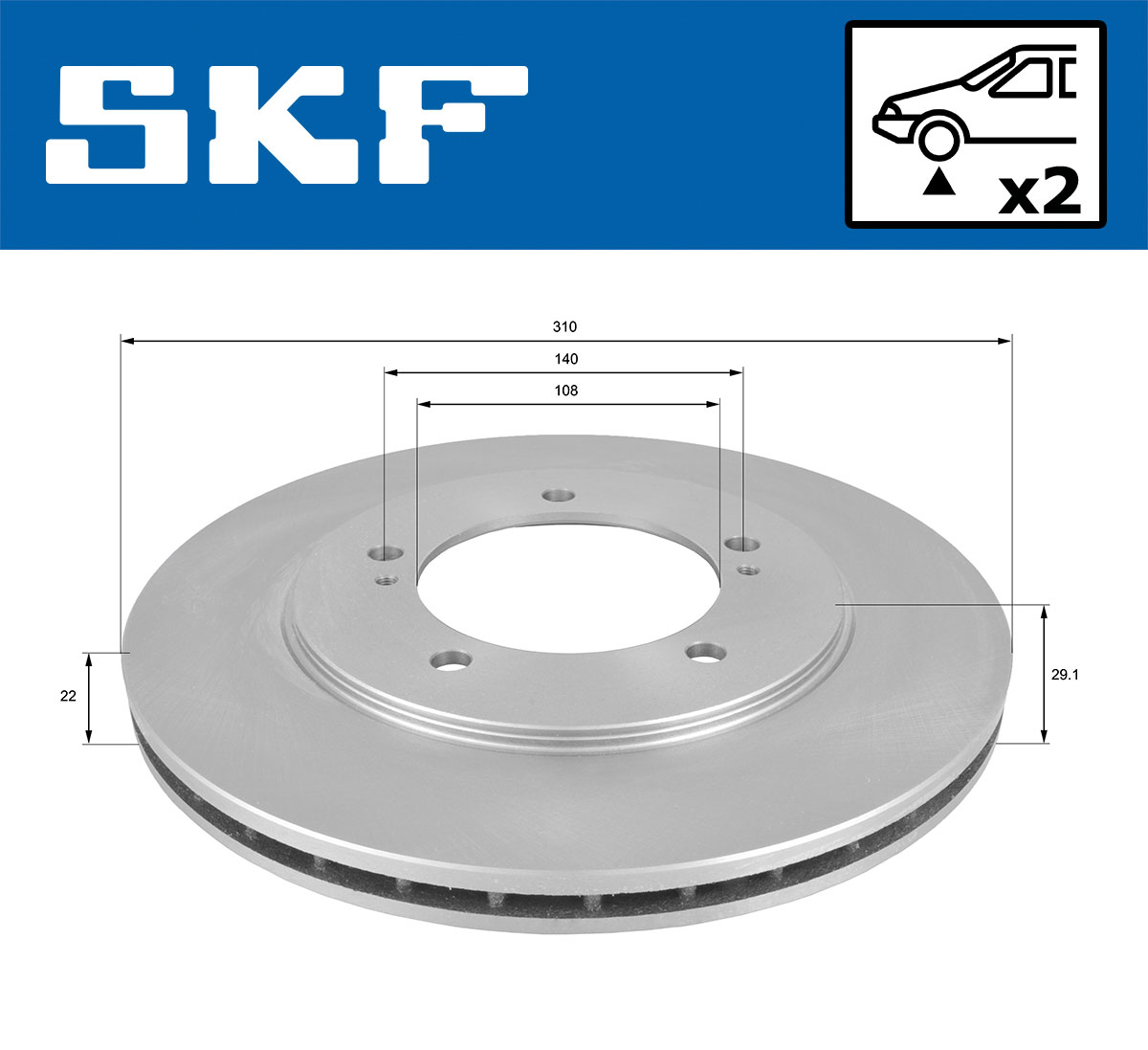 SKF Remschijf VKBD 80569 V2
