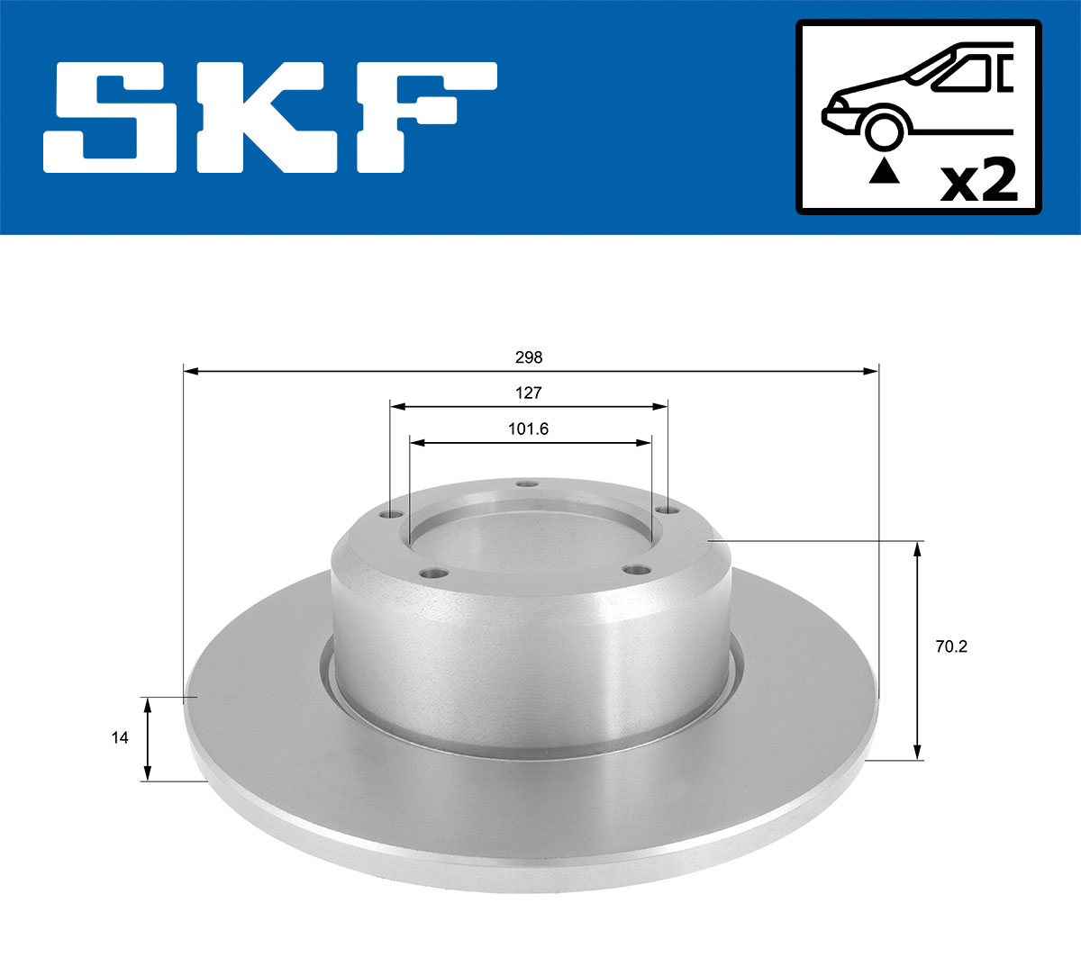 SKF Remschijf VKBD 80570 S2