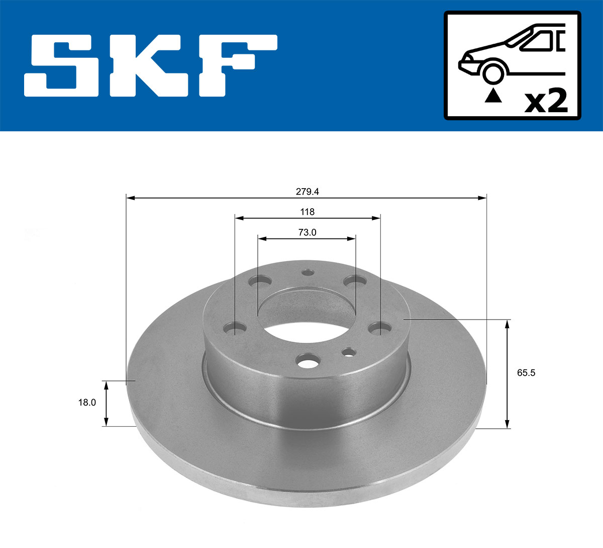 SKF Remschijf VKBD 80577 S2