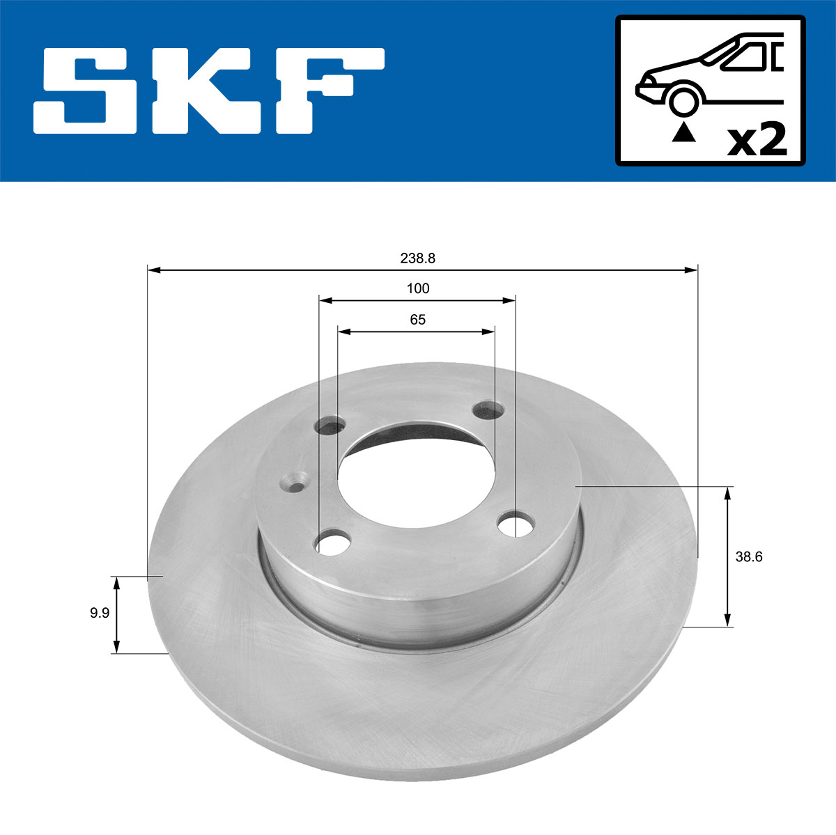 SKF Remschijf VKBD 80578 S2