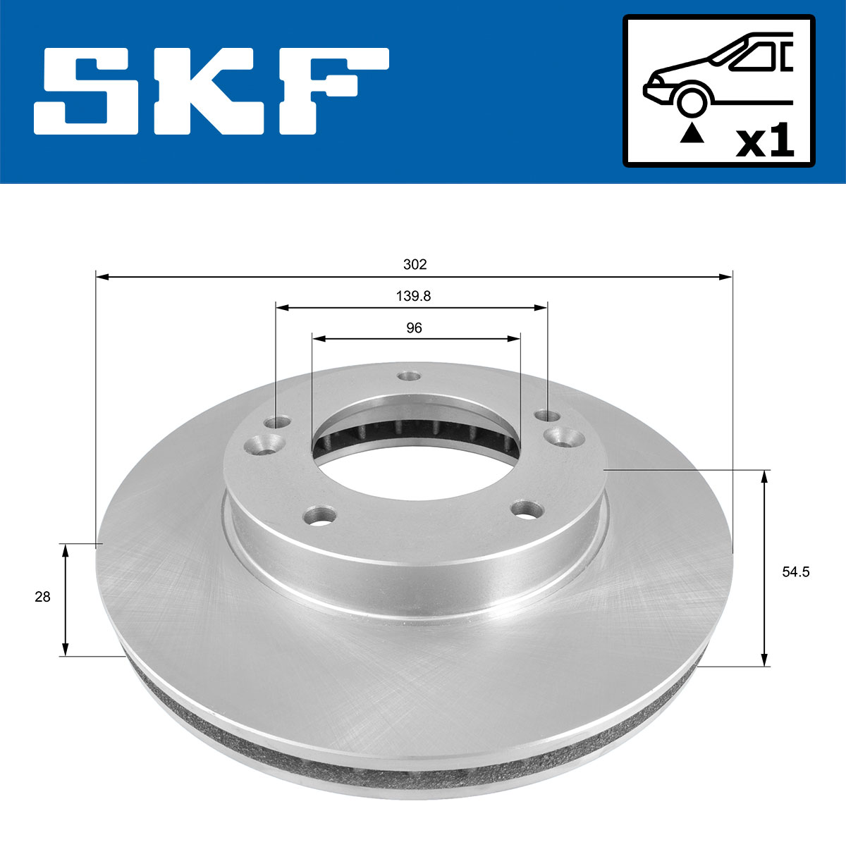 SKF Remschijf VKBD 80586 V1